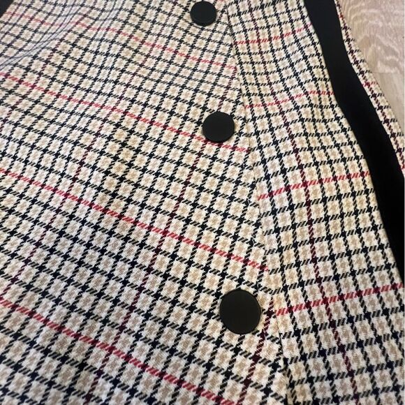 Maje Houndstooth Plaid Wrap Skirt – Chic Asymmetrical Design, Size 34 (US XS) - Picture 2 of 6